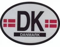 DK-Danmark (Denmark) Reflective Car Decal